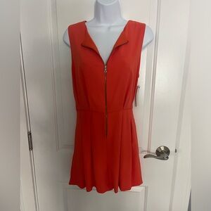 Alice and Olivia Romper summer Orange Open Back   Size S